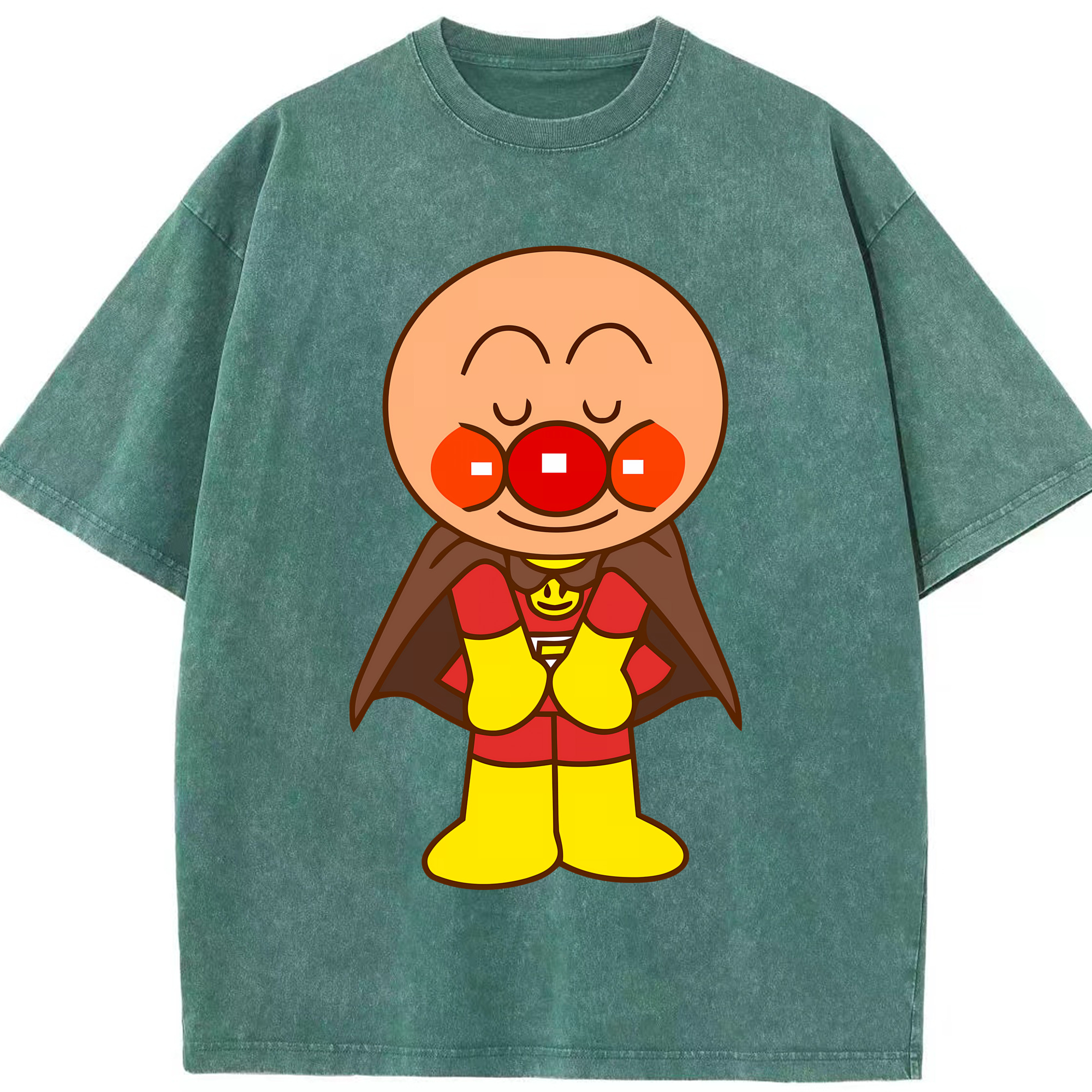 （画像用） アンパンマン Anpanman 綿100% ヴィンテージ風 半袖Tシャツ（フロントプリント）